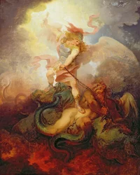 Anioł wiążący Szatana, ok. 1797